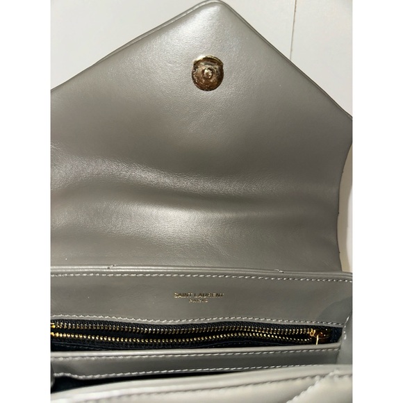 SAINT LAURENT YSL TOY LOULOU KHAKI GREY LIKE NEW - Picture 8 of 15